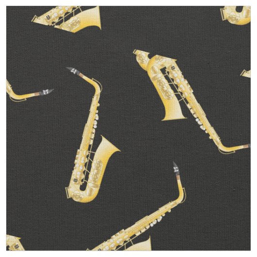 Saxophone Musician Room Decor Stof (Close Up)