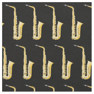 Saxophone Musician Room Decor Stof