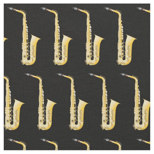 Saxophone Musician Room Decor Stof (Close Up)