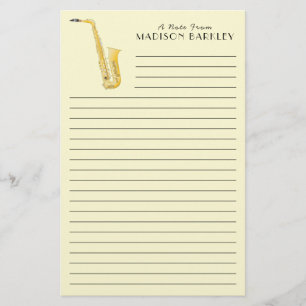 Saxophone Musician Teacher Stationery Briefpapier