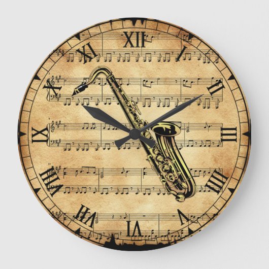 Saxophone~ — Muziekachtergrond~uniek Grote Klok (Voorkant)