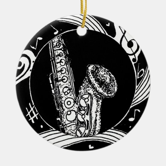 Saxophone Ornament (Voorkant)
