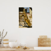 Saxophone over de stand van zaken in Jazz Overwegi Poster (Keuken)