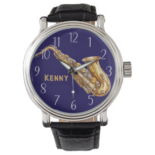 Saxophone Personalized Horloge