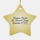 Saxophone Personalized Star kerstversiering Keramisch Ornament (Achterkant)