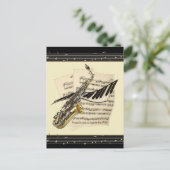 Saxophone & Piano Music Briefkaart (Staand voorkant)
