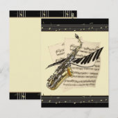 Saxophone & Piano Music Briefkaart (Voorkant / Achterkant)
