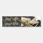 Saxophone & Piano Music Bumpersticker (Voorkant)