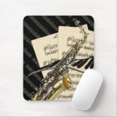 Saxophone & Piano Music Design Muismat (Met muis)