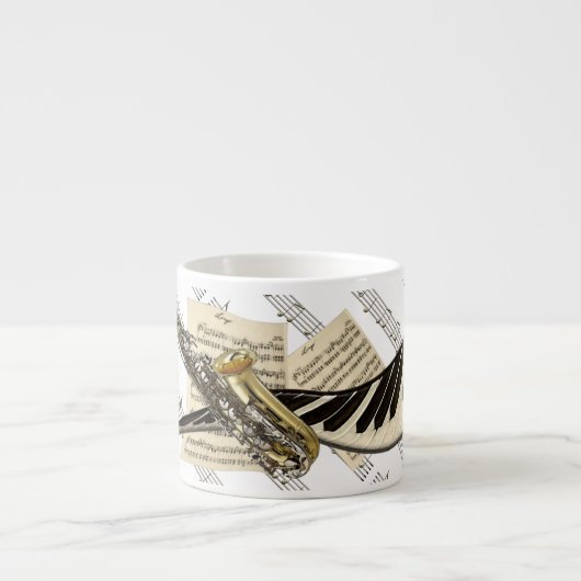 Saxophone & Piano Music Espresso Kop (Voorkant)