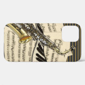 Saxophone & Piano Music Illustration Case-Mate iPhone Case (Achterkant (horizontaal))