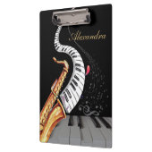 Saxophone Piano Music Luxury, gepersonaliseerd Klembord (Links)