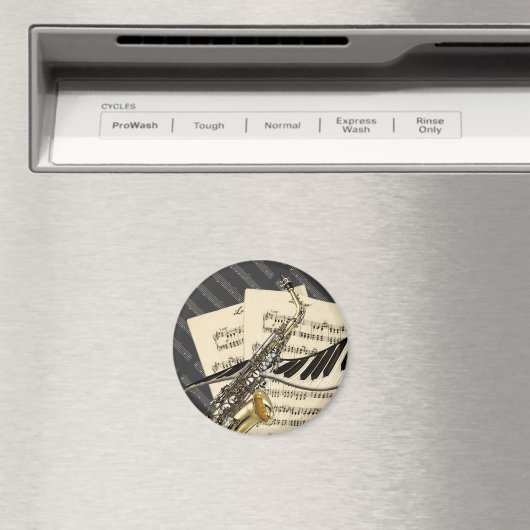 Saxophone & Piano Music Magneet (Insitu (Vaatwasser))