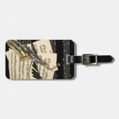 Saxophone & Piano Music op maat Bagagelabel (Voorkant horizontaal)