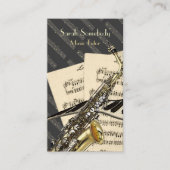 Saxophone & Piano Music op maat Visitekaartje (Voorkant)