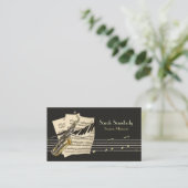 Saxophone & Piano Music Profile Card Visitekaartje (Staand voorkant)