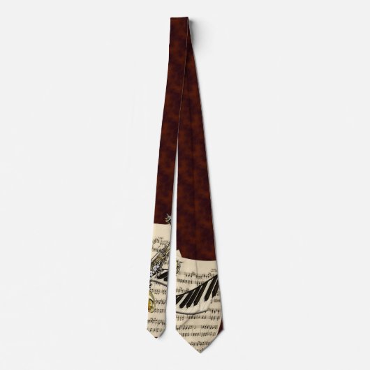 Saxophone & Piano Music Stropdas (Achterkant)