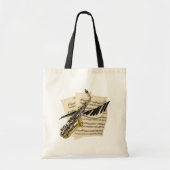 Saxophone & Piano Music Tote Bag (Voorkant)