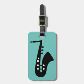 Saxophone Player Bagagelabel (Voorkant verticaal)