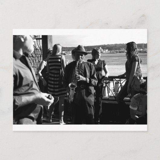 Saxophone Player Briefkaart (Voorkant)