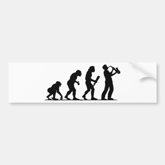 Saxophone Player Bumpersticker (Voorkant)