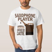 Saxophone Player (Funny) Chocolate T-shirt (Voorkant)