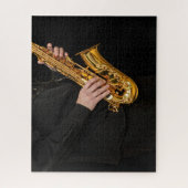 Saxophone Player geeft Saxophonist jazz af Legpuzzel (Verticaal)