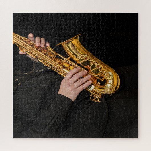 Saxophone Player geeft Saxophonist jazz af Legpuzzel (Verticaal)