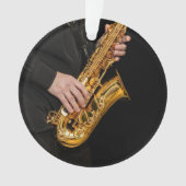 Saxophone Player geeft Saxophonist jazz af Ornament (voorkant)