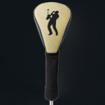 Saxophone Player Golfheadcover<br><div class="desc">Muziek de Universele taal - geweldig silhouet van een sax-speler die muziek maakt met notities achteraan</div>