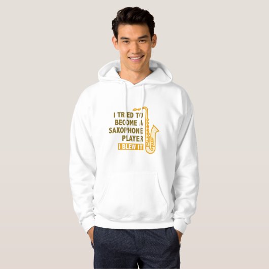 Saxophone Player Hoodie (Voorkant volledig)