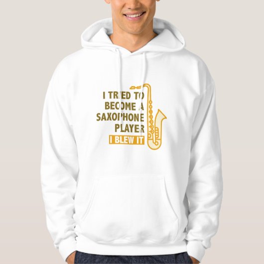 Saxophone Player Hoodie (Voorkant)