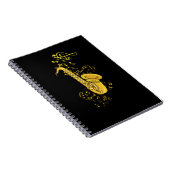 Saxophone Player Jazz Music Gift Mannen Big Band Notitieboek (Rechterzijde)