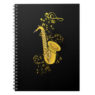 Saxophone Player Jazz Music Gift Mannen Big Band Notitieboek