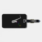 Saxophone Player Jazz Musician Sax Bagagelabel (Achterkant horizontaal)