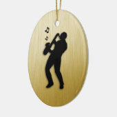 Saxophone Player Keramisch Ornament (Links)