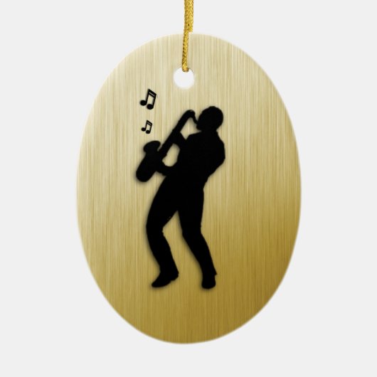 Saxophone Player Keramisch Ornament (Voorkant)