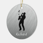 Saxophone Player Keramisch Ornament (Links)