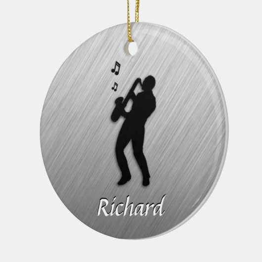 Saxophone Player Keramisch Ornament (Links)