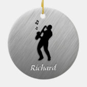Saxophone Player Keramisch Ornament (Achterkant)