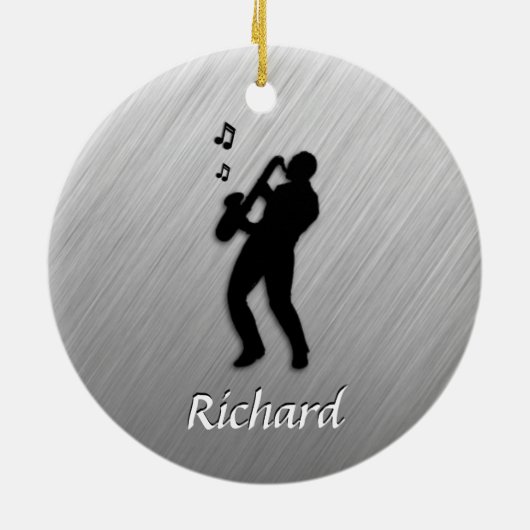 Saxophone Player Keramisch Ornament (Achterkant)