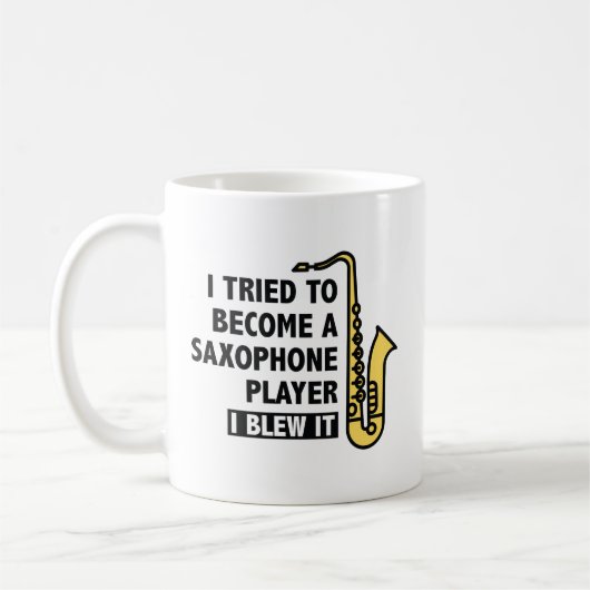Saxophone Player Koffiemok (Links)