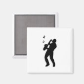 Saxophone Player Magneet (Voorkant / Achterkant)