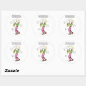 Saxophone Player Music citeert stripboekkunst Ronde Sticker (Vel)
