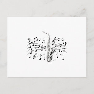 Saxophone Player Musical Instrument Musician Gift Briefkaart