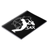 Saxophone Player Musical Notes Jazz Music Notitieboek (Linkerzijde)