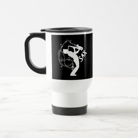 Saxophone Player Musical Notes Jazz Music Reisbeker (Links)