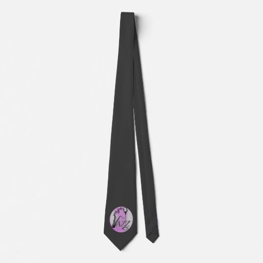 Saxophone Player Musical Notes Jazz Music Stropdas (Voorkant)