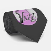 Saxophone Player Musical Notes Jazz Music Stropdas (Opgerold)