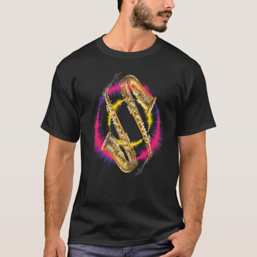 Saxophone Player-muziek T-shirt (Voorkant)